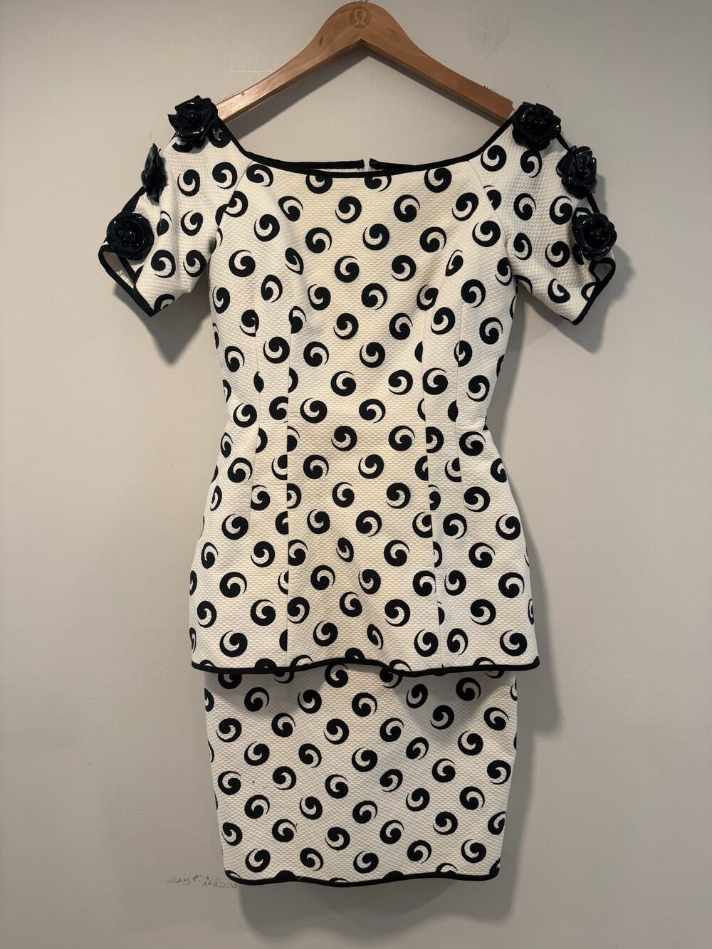 Vintage Stanley Platos Martin Cocktail Ross Dress Black White Retro Size 2 JL